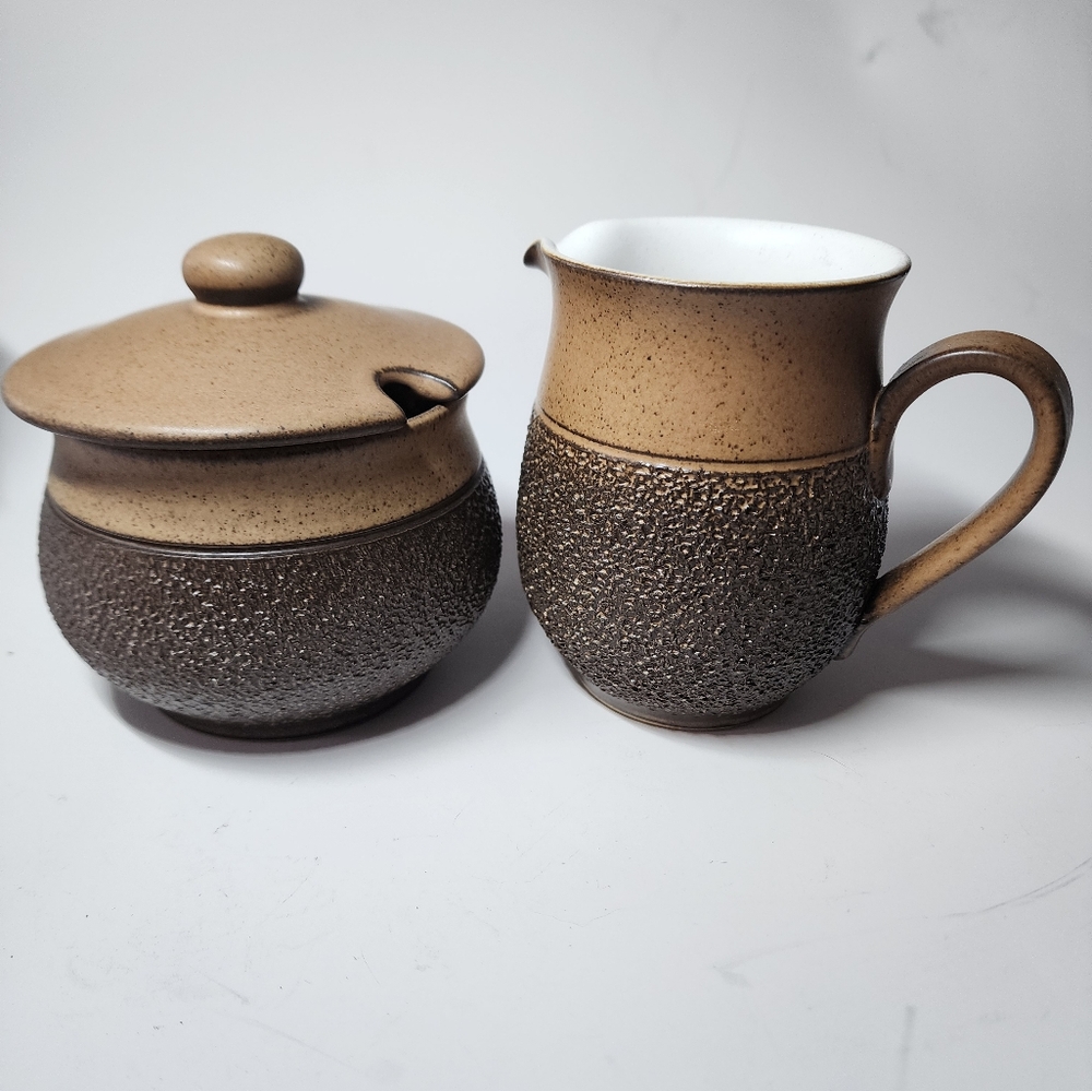Denby Cotswold Acorn Milk Pitcher Sugar Bowl With Lid